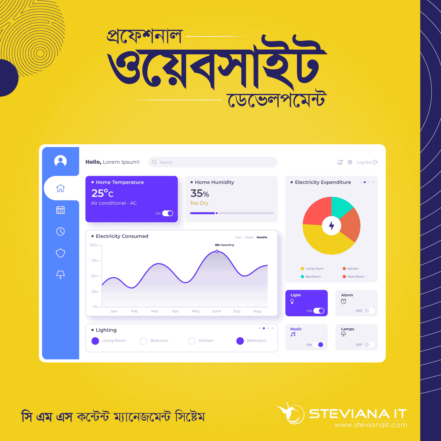 Professional CMS Website Design Package in Bangladesh – ৳40000 by STEVIANA IT